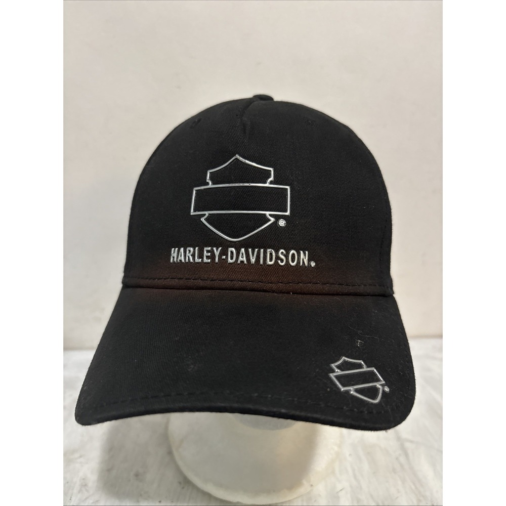 Harley-Davidson Bar & Shield Black Adjustable Strap One Size Baseball Cap Hat